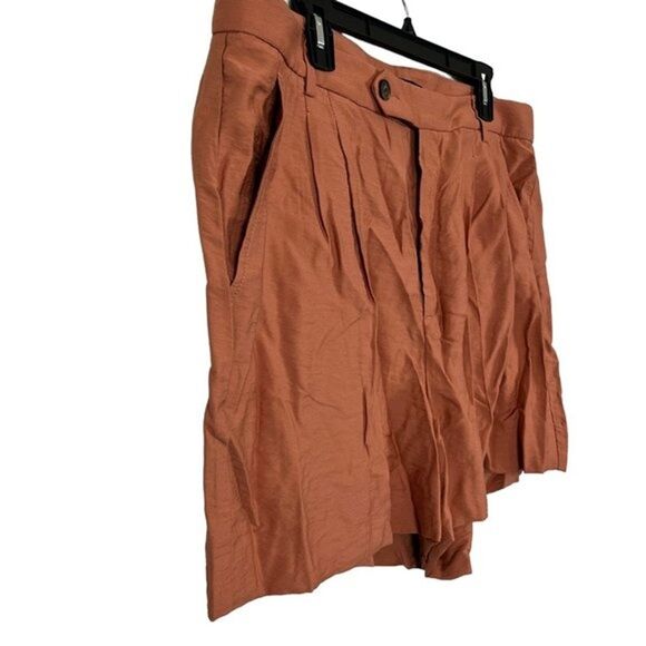 Banana Republic Women's Size 16 Pleated Orange Zip Fly NWT Shorts Blousy Dressy - Picture 5 of 16